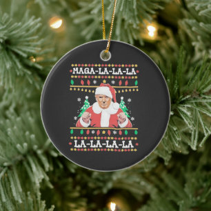 Maga La La La Trump Kerstmis Inauguratie 47e Keramisch Ornament