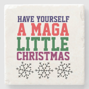 MAGA LITTLE CHRISTMAS TRUMP STONE ONDERZETTER