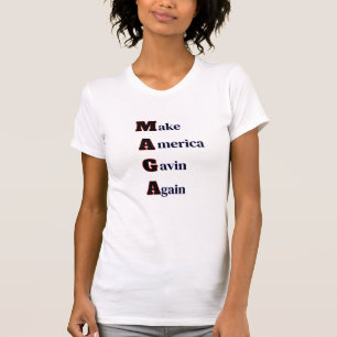 MAGA Maak America Gavin opnieuw grappige parodie T-shirt