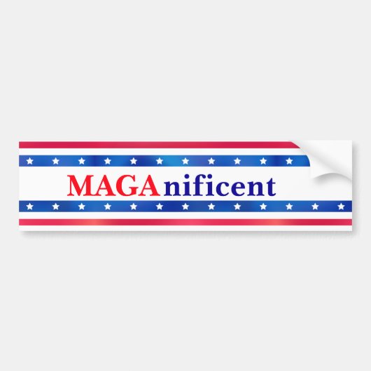 MAGA Maganificeerd Citaat Amerikaanse Patriot VS S Bumpersticker (Voorkant)