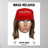 MAGA MELANIA Halloween Masker Poster (Voorkant)
