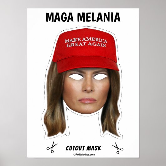 MAGA MELANIA Halloween Masker Poster (Voorkant)