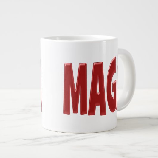 MAGA met rode halve tekst Grote Koffiekop (Voorkant rechts)