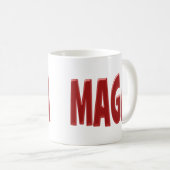 MAGA met rode halve tekst Koffie-Mok Koffiemok (Voorkant rechts)