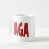 MAGA met rode halve tekst Koffie-Mok Koffiemok (Voorkant links)