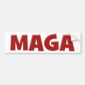 MAGA met rode tekst Bumpersticker (Voorkant)