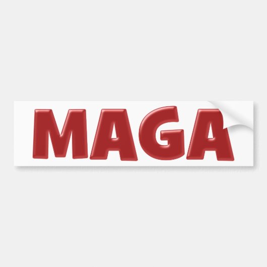 MAGA met rode tekst Bumpersticker (Voorkant)