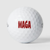 MAGA met rode tekst Golf Balls Golfballen (Voorkant)
