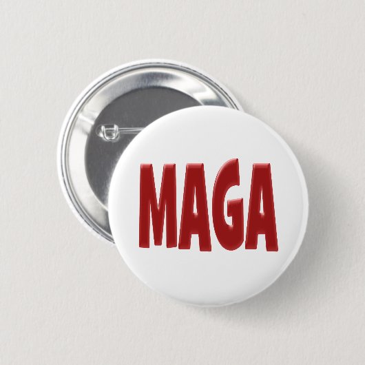 MAGA met rode tekst Ronde Button 5,7 Cm (Voorkant /achterkant)