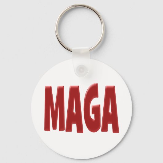 MAGA met rode tekst Sleutelhanger (Achterkant)