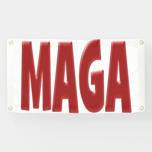 MAGA met rode tekst Spandoek (Horizontaal)