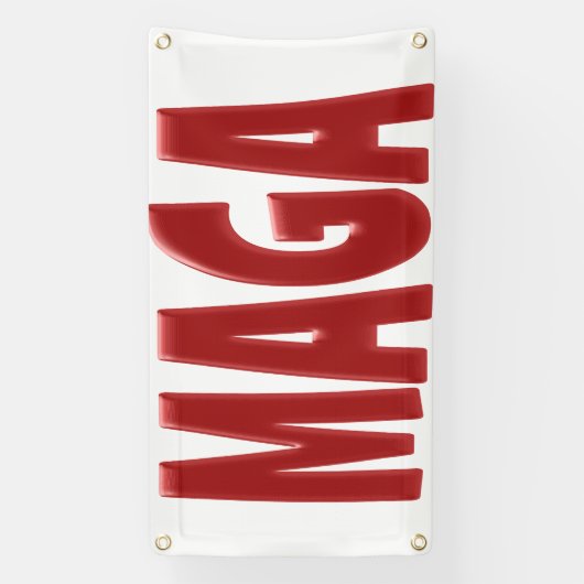 MAGA met rode tekst Spandoek (Verticaal)