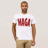 MAGA met rode tekst T-shirt (Voorkant volledig)