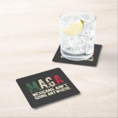 MAGA Mexicanen gaan nergens naar toe Kartonnen Onderzetters (Insitu)