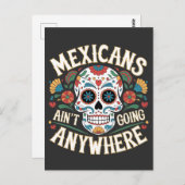 MAGA Mexicanen gaan nergens naartoe Suikerschedel Briefkaart (Voorkant / Achterkant)