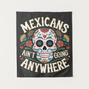 MAGA Mexicanen gaan nergens naartoe Suikerschedel Wandkleed