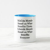 MAGA-moraal vs. liberale moraal Mok (Midden)