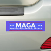 MAGA Morons regeren op de Amerikaanse politieke ze Bumpersticker (Op auto)