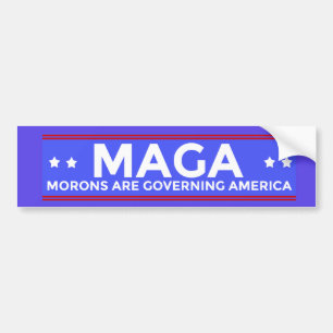 MAGA Morons regeren op de Amerikaanse politieke ze Bumpersticker