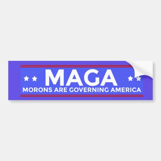 MAGA Morons regeren op de Amerikaanse politieke ze Bumpersticker (Voorkant)