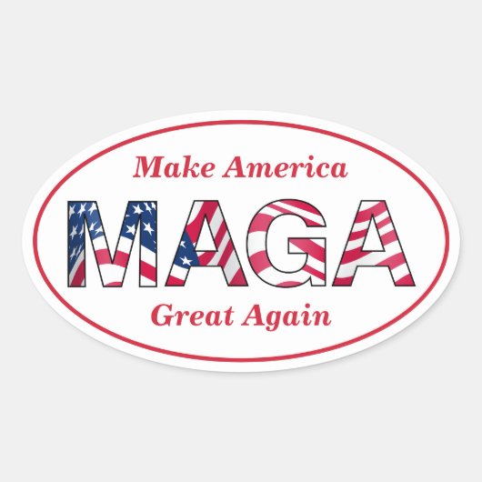 MAGA ovale Stickers (Voorkant)