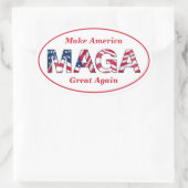 MAGA ovale Stickers (Tas)