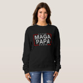 Maga Papa Vaderdag Ultra-Maga Conservatieve Vader Trui (Voorkant volledig)