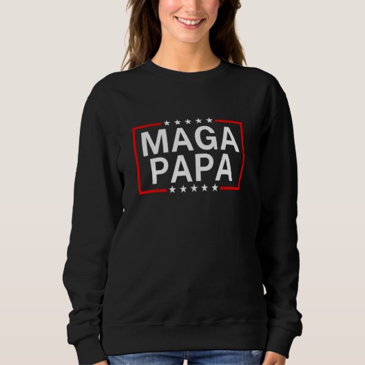 Maga Papa Vaderdag Ultra-Maga Conservatieve Vader Trui (Voorkant)