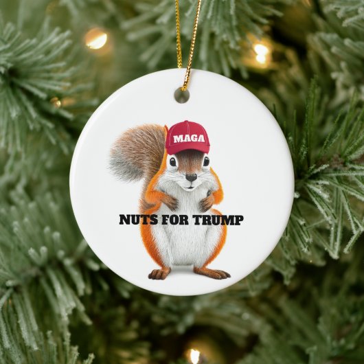 MAGA Peanut the Squirrel Nuts voor Trump Keramisch Ornament (Boom)