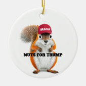 MAGA Peanut the Squirrel Nuts voor Trump Keramisch Ornament (Voorkant)