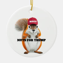 MAGA Peanut the Squirrel Nuts voor Trump Keramisch Ornament
