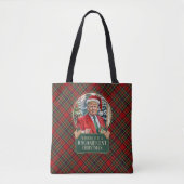 MAGA Prachtige Kerst Trump Tartan Shopping Tote Bag (Voorkant)