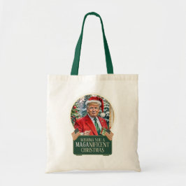 MAGA Prachtige kerstinkopen van Trump Tote Bag