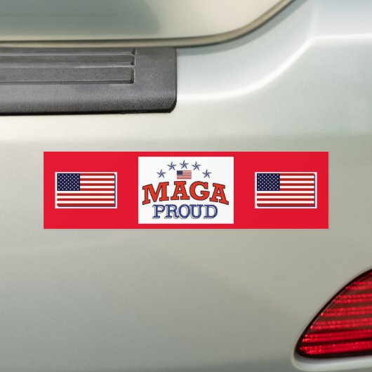 MAGA Proud Bumpersticker (Op auto)