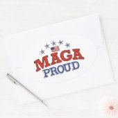 MAGA Proud Ovale Sticker (Envelop)