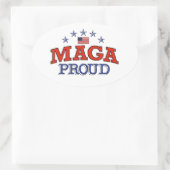 MAGA Proud Ovale Sticker (Tas)