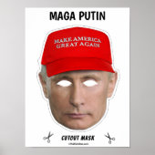 MAGA PUTIN Halloween Masker Poster (Voorkant)