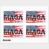 MAGA RECHTHOEKIGE STICKER (Vel)