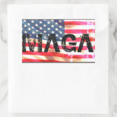 MAGA RECHTHOEKIGE STICKER (Tas)