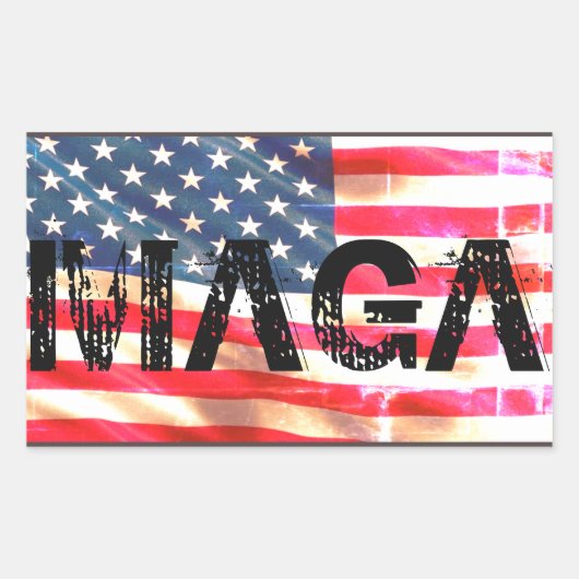 MAGA RECHTHOEKIGE STICKER (Voorkant)