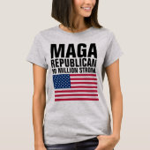 MAGA REPUBLICAN TRUMP 80 MILJOEN STRONG T-Shirt (Voorkant)