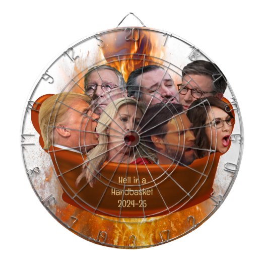 MAGA Republikeinse Hell in a Handbasket 2024-25 Gr Dartbord (Voorkant)