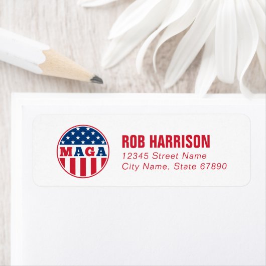 MAGA-retouradreslabel Etiket (Insitu)
