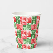 MAGA Revolution Dream Team Rode en Groene Kerst Papieren Bekers (Achterkant)