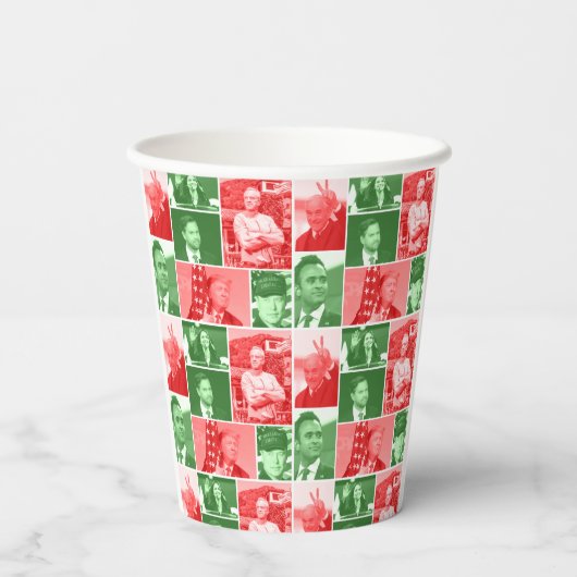 MAGA Revolution Dream Team Rode en Groene Kerst Papieren Bekers (Achterkant)