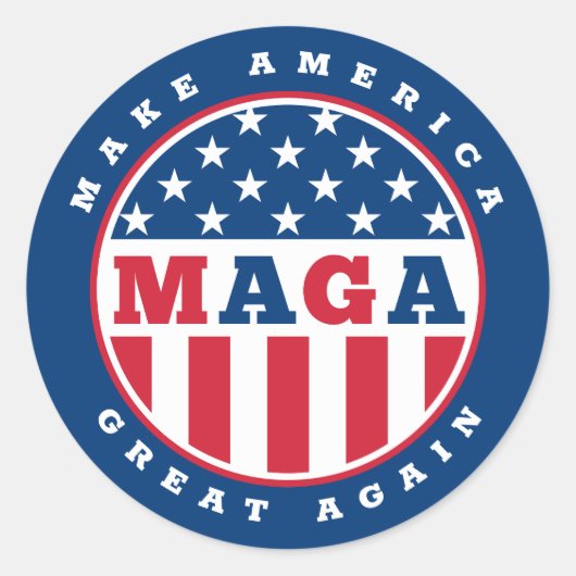 MAGA ronde Stickers (Voorkant)