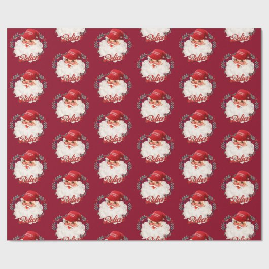 MAGA Santa gelooft dat Trump Republikeins inpakpap Cadeaupapier (Vlak)