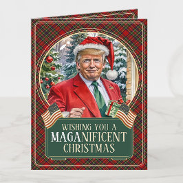 MAGA Santa Trump MAGAnificent Christmas Gevouwen Feestdagen Kaart