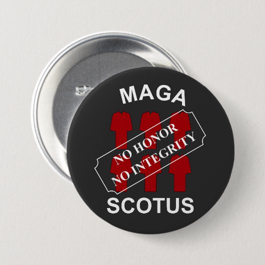 MAGA SCOTUS in witte tekst Ronde Button 7,6 Cm (Voorkant /achterkant)
