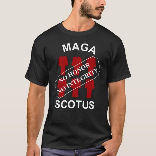 MAGA SCOTUS in witte tekst T-shirt (Voorkant)